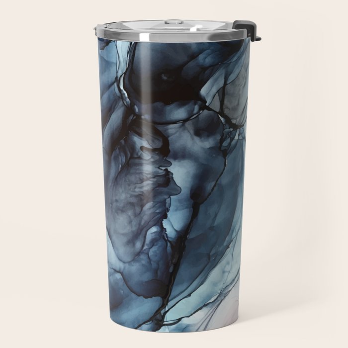 Blush and Darkness Abstract Paintings Travel Mug Gallery Image 2