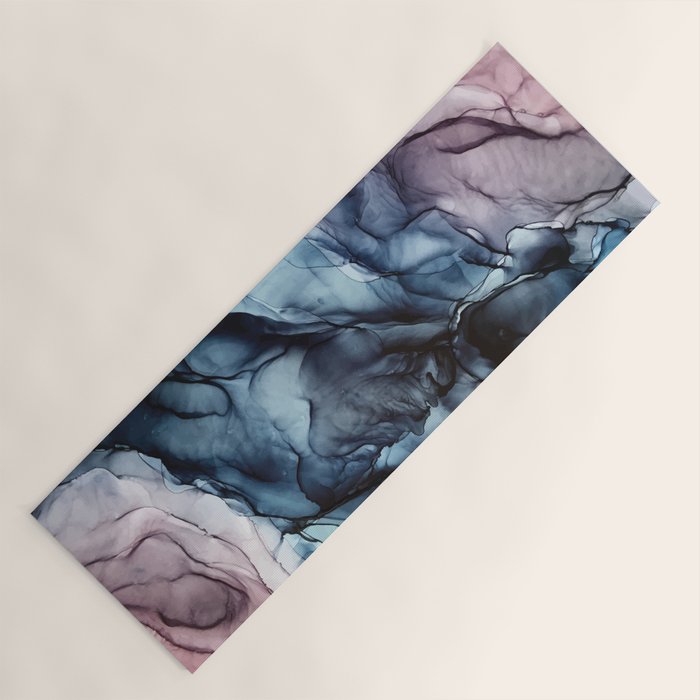 Blush and Darkness Abstract Paintings Yoga Mat Gallery Image 1