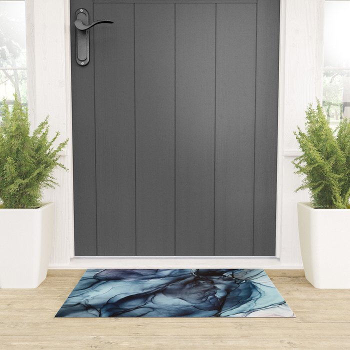Blush and Darkness Abstract Paintings Welcome Mat Gallery Image 3