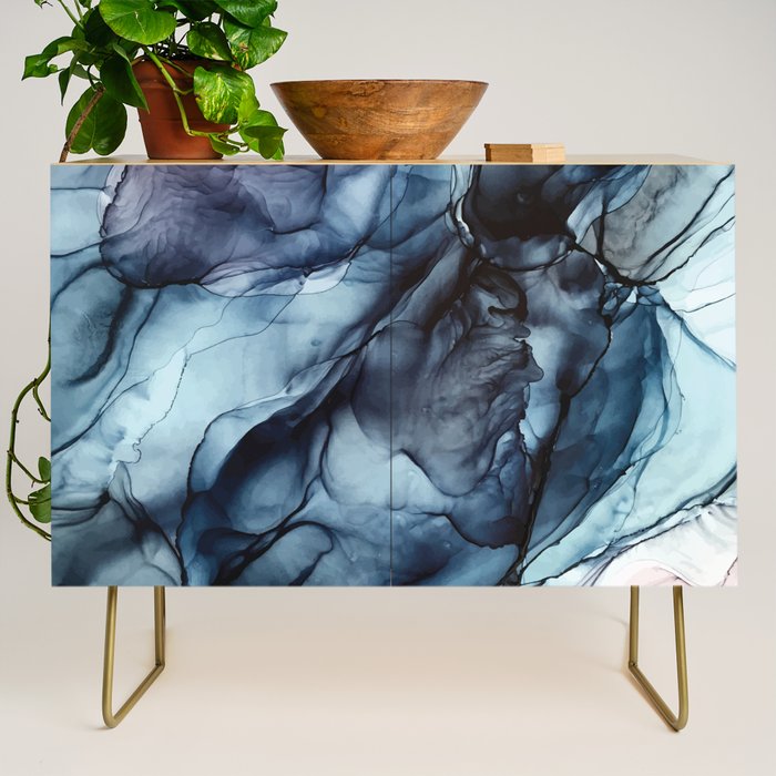 Blush and Darkness Abstract Paintings Credenza Gallery Image 1