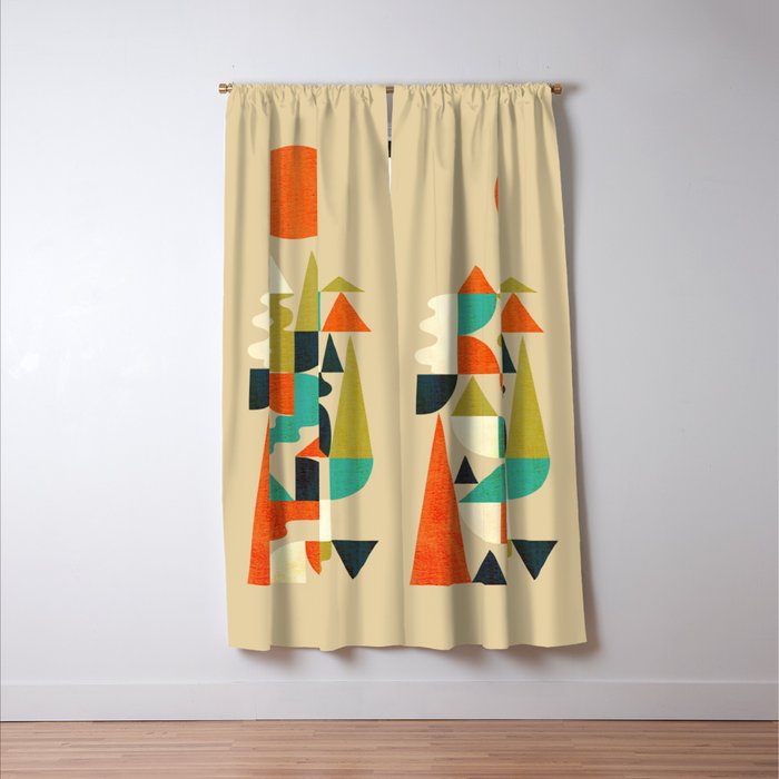 Mountains Hills and Rivers Window Curtain Gallery Image 3