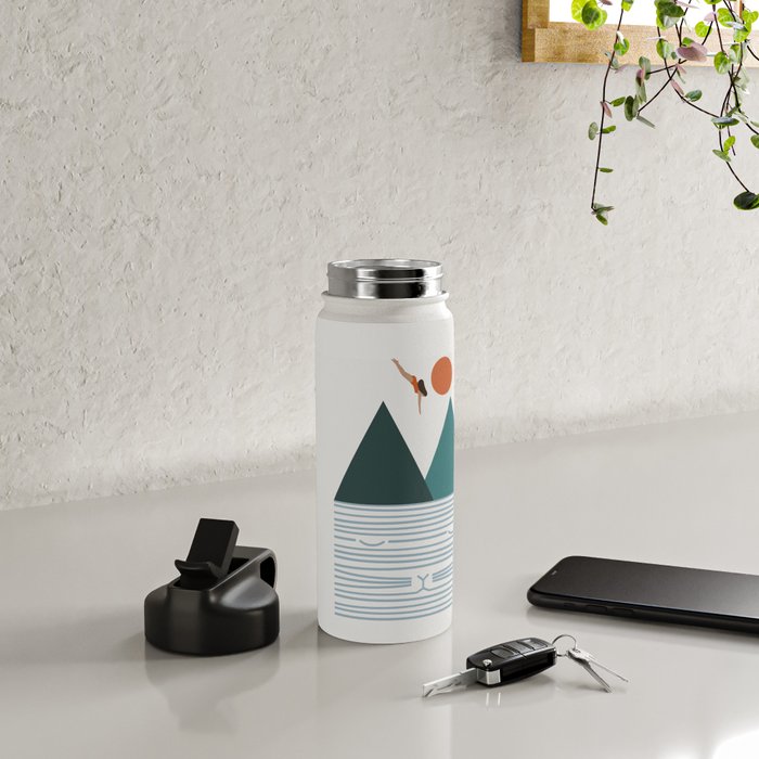 Cat Landscape 83 Water Bottle Gallery Image 4