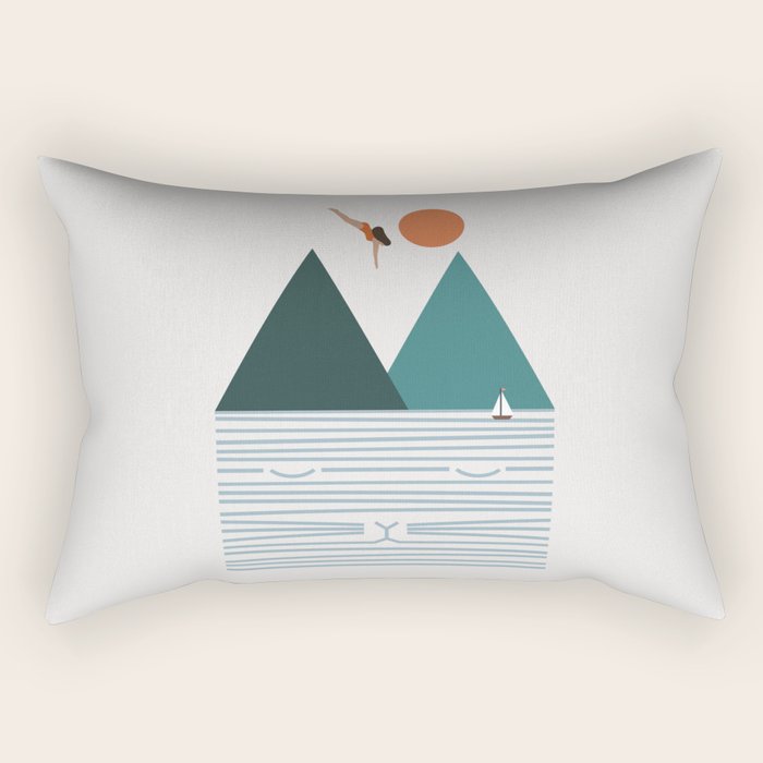 Cat Landscape 83 Rectangular Pillow Gallery Image 1