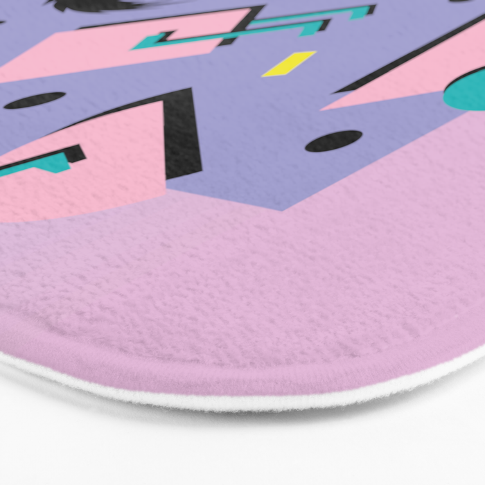 Memphis Pattern 25 - Miami Vice / 80s Retro / Palm Tree Bath Mat Gallery Image 3