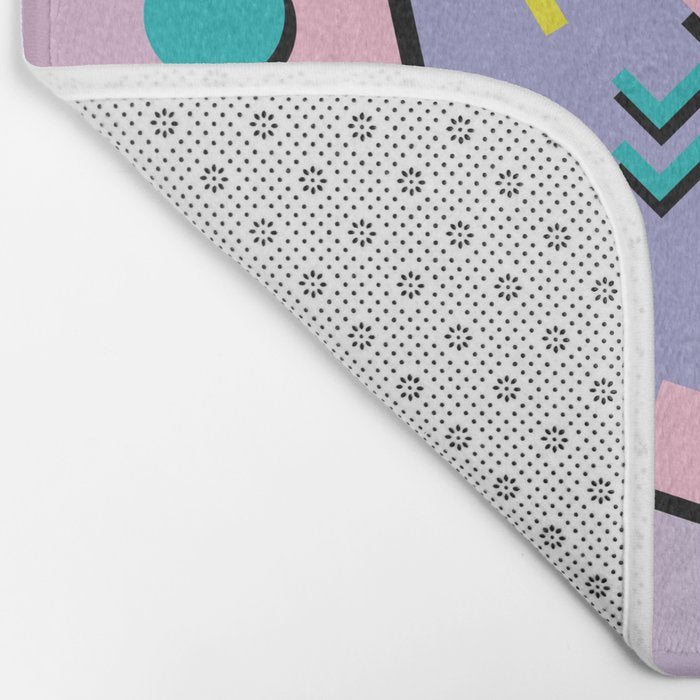 Memphis Pattern 25 - Miami Vice / 80s Retro / Palm Tree Bath Mat Gallery Image 2