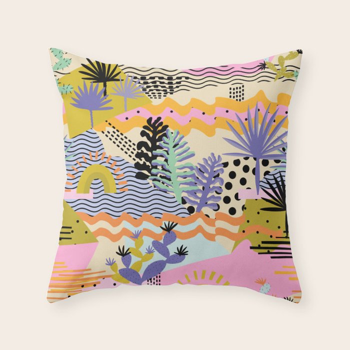 Summer in Palm Springs Throw Pillow Gallery Image 1