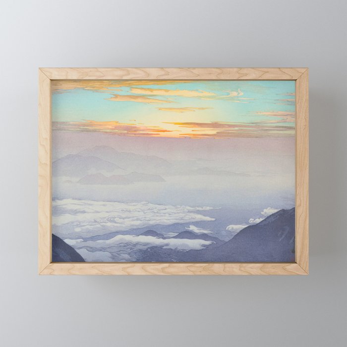 Sea of Clouds (Unkai, Ho-o-San) Hiroshi Yoshida Modern Japanese Woodblock Print Mini Art Print Gallery Image 1