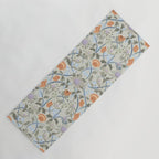 Beach thistle and shells with backgrd pattern Yoga Mat Gallery Image 1