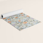 Beach thistle and shells with backgrd pattern Yoga Mat Gallery Image 2