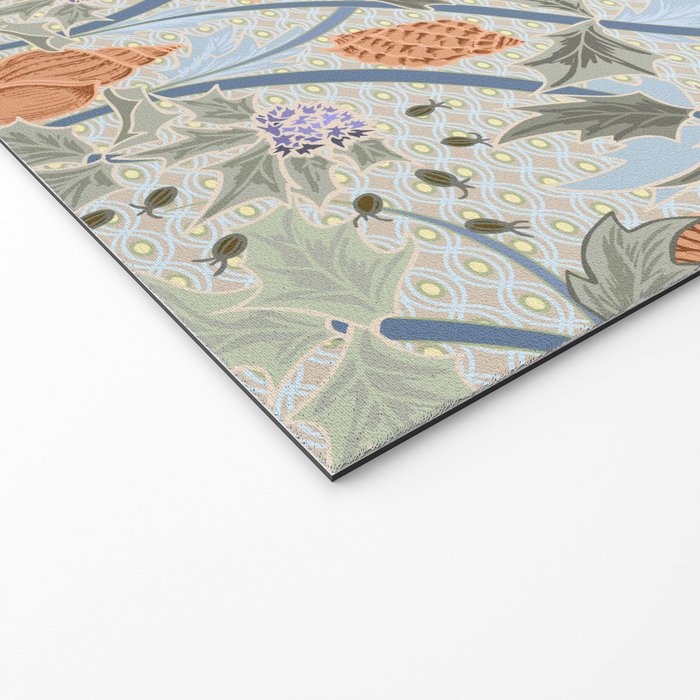 Beach thistle and shells with backgrd pattern Welcome Mat Gallery Image 2