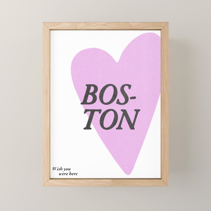 Wish you were here - Boston Mini Art Print Gallery Image 1
