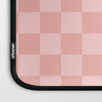 Textured Plaid pattern pink and white Laptop Sleeve Gallery Image 3