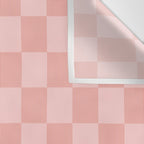 Textured Plaid pattern pink and white Wall Tapestry Gallery Image 3