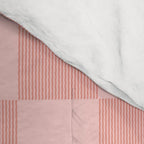 Textured Plaid pattern pink and white Comforter Gallery Image 4