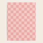 Textured Plaid pattern pink and white Poster Gallery Image 4