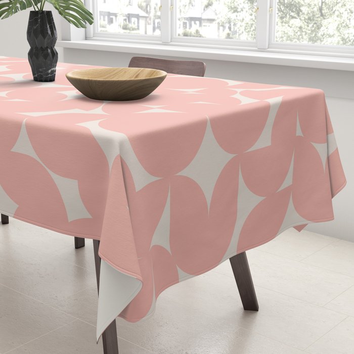 Contemporary Geometric Shapes - Soft Pink Tablecloth Gallery Image 3