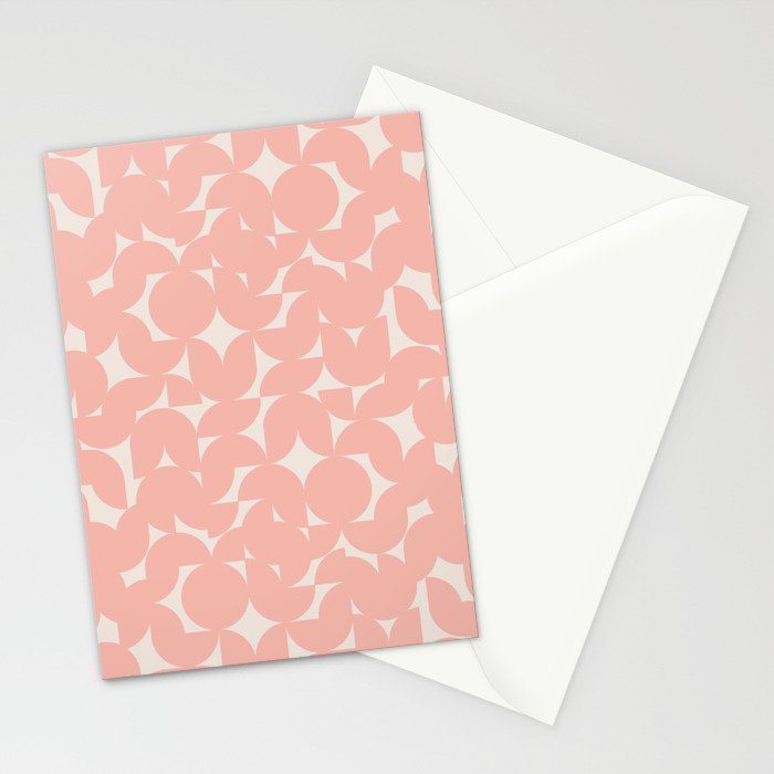 Contemporary Geometric Shapes - Soft Pink Stationery Card Gallery Image 2