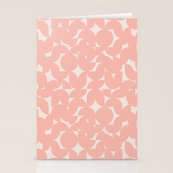 Contemporary Geometric Shapes - Soft Pink Stationery Card Gallery Image 2