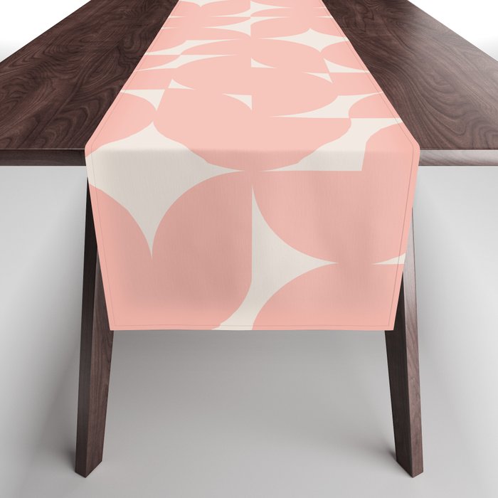Contemporary Geometric Shapes - Soft Pink Table Runner Gallery Image 1