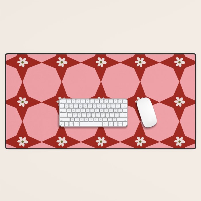 Flower Tile I Desk Mat Gallery Image 1