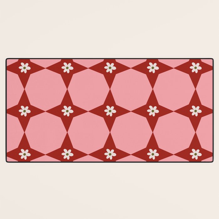 Flower Tile I Desk Mat Gallery Image 3