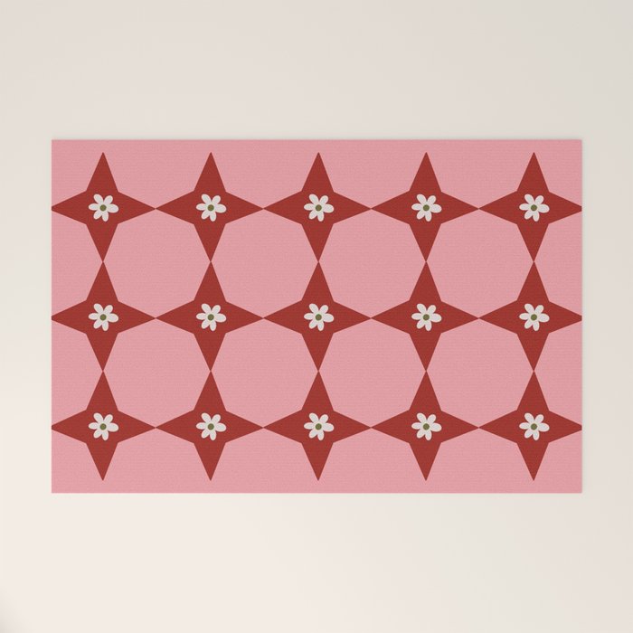 Flower Tile I Welcome Mat Gallery Image 1