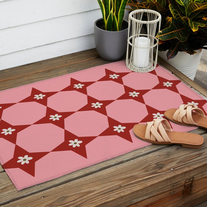Flower Tile I Outdoor Rug Gallery Image 2