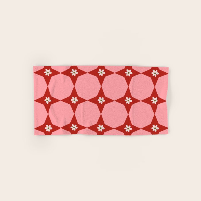 Flower Tile I Bath Towel Gallery Image 1