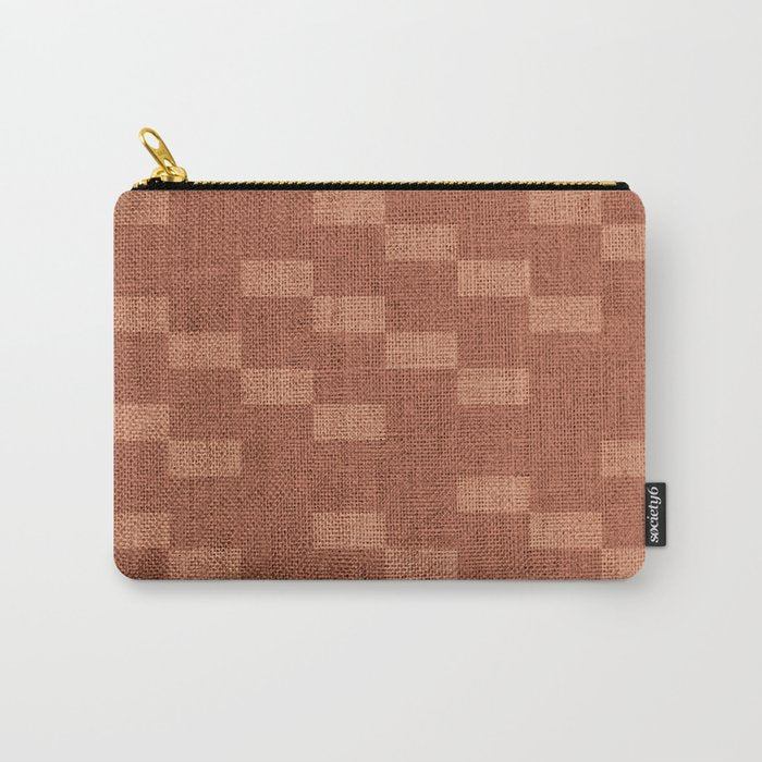 Chic Checks Terracotta Carry All Pouch Gallery Image 1