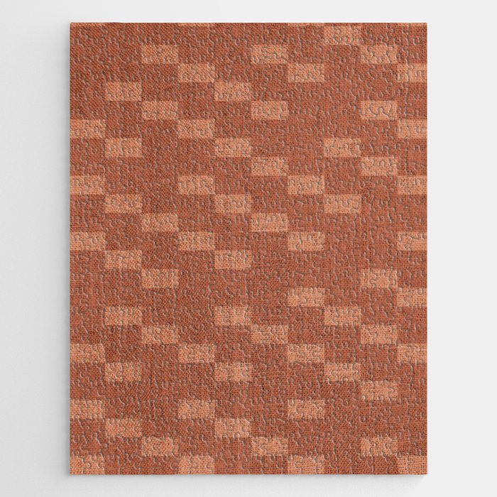 Chic Checks Terracotta Jigsaw Puzzle Gallery Image 1