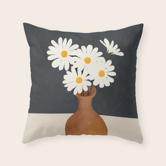 Flowers in a Vase 02 Throw Pillow Gallery Image 1