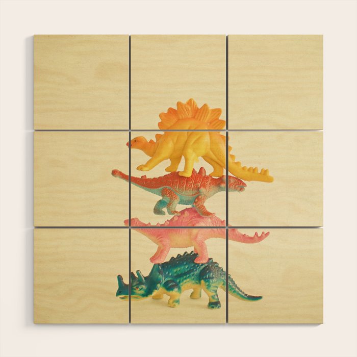 Dinosaur Antics Wood Wall Art Gallery Image 1