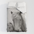 Horses - Black & White Comforter Gallery Image 6