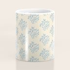 Simple Block Print Pastel Blue and Off-White Pattern  Coffee Mug Gallery Image 4