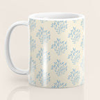 Simple Block Print Pastel Blue and Off-White Pattern  Coffee Mug Gallery Image 3