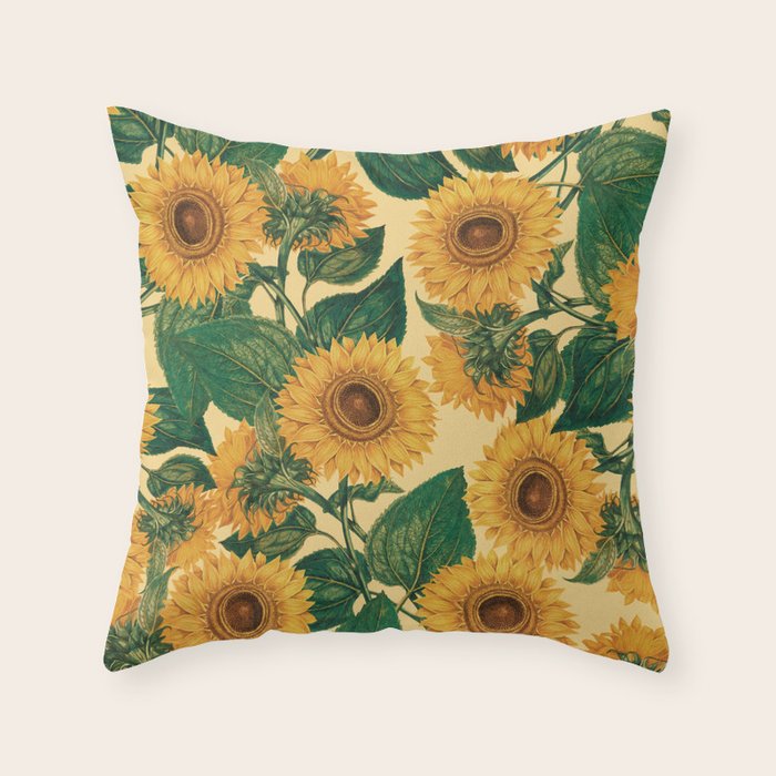 Helianthus Annuus Throw Pillow Gallery Image 6