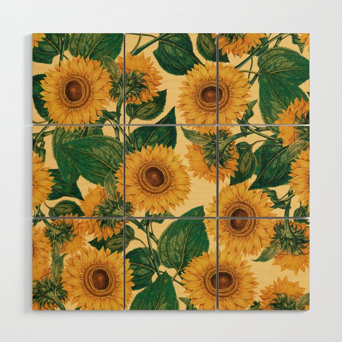 Helianthus Annuus Wood Wall Art Gallery Image 1