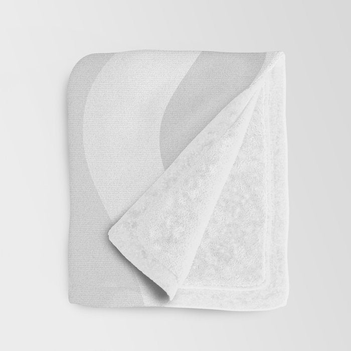 Modern Retro Liquid Swirl Abstract in Pale Grey Throw Blanket Gallery Image 3