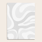 Modern Retro Liquid Swirl Abstract in Pale Grey Notebook Gallery Image 4