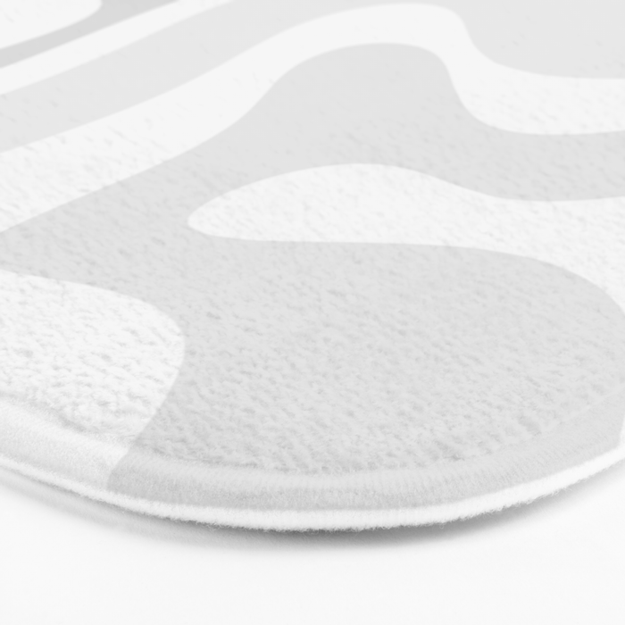Modern Retro Liquid Swirl Abstract in Pale Grey Bath Mat Gallery Image 3