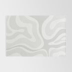 Modern Retro Liquid Swirl Abstract in Pale Grey Rug Gallery Image 2