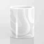 Modern Retro Liquid Swirl Abstract in Pale Grey Coffee Mug Gallery Image 4