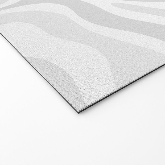 Modern Retro Liquid Swirl Abstract in Pale Grey Welcome Mat Gallery Image 2