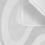 Modern Retro Liquid Swirl Abstract in Pale Grey Wall Tapestry Gallery Image 3