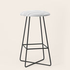 Modern Retro Liquid Swirl Abstract in Pale Grey Stool Gallery Image 1