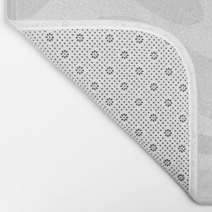 Modern Retro Liquid Swirl Abstract in Pale Grey Bath Mat Gallery Image 2