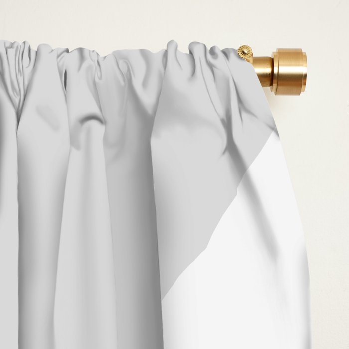 Modern Retro Liquid Swirl Abstract in Pale Grey Window Curtain Gallery Image 2