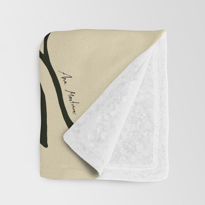 leaves black and white Throw Blanket Gallery Image 3
