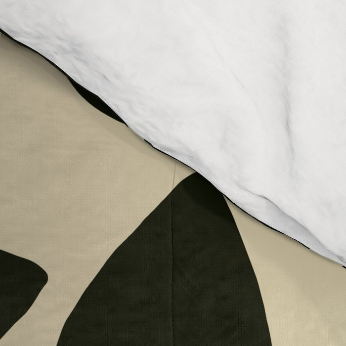leaves black and white Comforter Gallery Image 4
