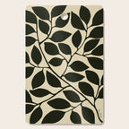 leaves black and white Cutting Board Gallery Image 1